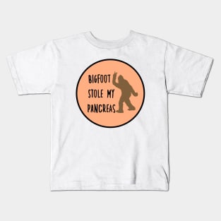 Bigfoot Stole My Pancreas Tangerine Kids T-Shirt